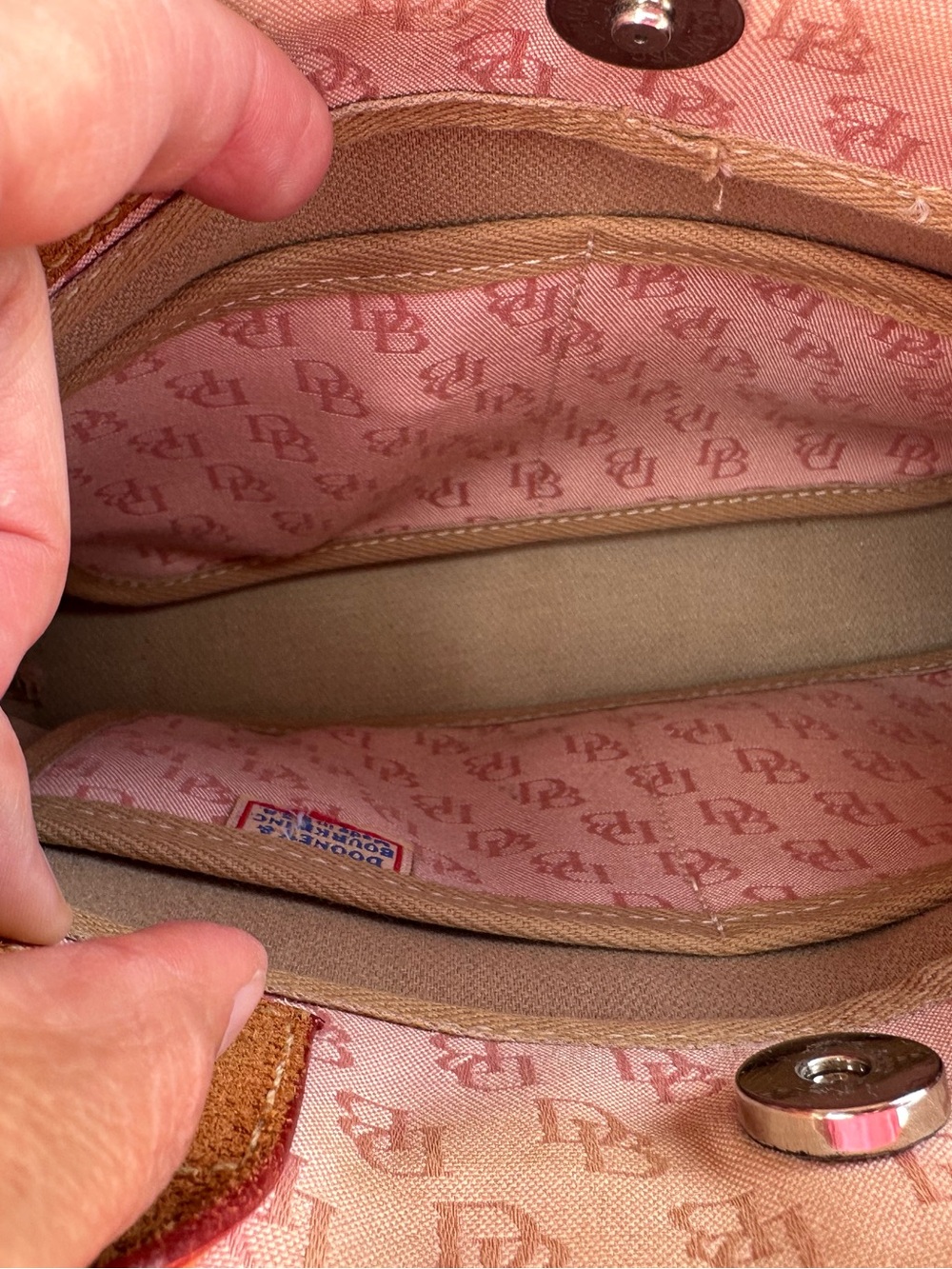 Dooney & Bourke Pink Signature Logo Tassel Tote Bag - Picture 12 of 16